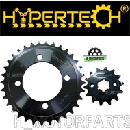 HYPERTECH CHROME BLACK SPROCKET 415 CHAIN O-RING 1 SET LC135 RXZ Y125Z 4HOLE Y15 Y16 PURPLE ORING RA
