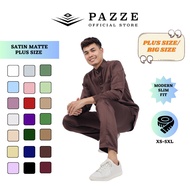 16 WARNA [PLUS SIZE/BIG SIZE] Baju Melayu Modern Slim Fit Satin Matte