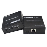 H.264 150M ตัวต่อขยาย HDMI ผ่าน IP HDMI Rj45กว่า UTPSTP CAT5e CAT6 Extensor 1080P HDMI IP Extender เครื่องส่งสัญญาณตัวรับสัญญาณหลายทาง