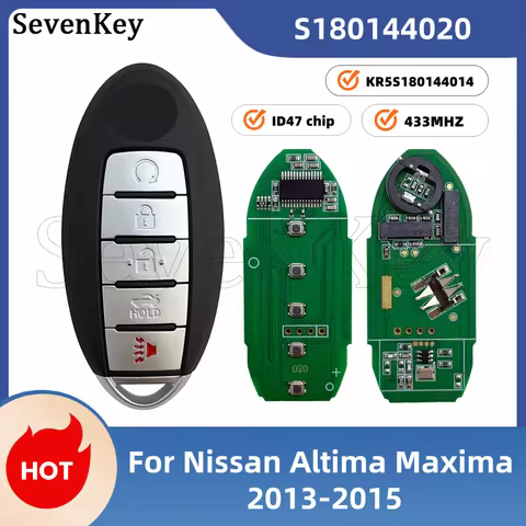 Seven S180144020 KR5S180144014 7812D-S180014 5Button 433Mhz ID47 PCF7952X Chip Remote Key Fob For Ni