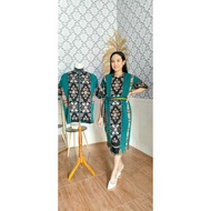 Couple clothes for husband and wife with ntt woven motif