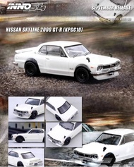 INNO 1:64 NISSAN SKYLINE 2000 GTR KPGC10 Metal Diecast Model Car Collection