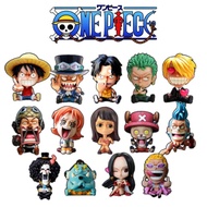 Japan Anime One Piece Q Version Figurine Figure Luffy Shanks Clown Buggy Gekko Moria Rob Lucci PVC A