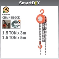 1.5 Ton X 3 Meter / 1.5Ton X 5 Meter Heavy Duty Manual Chain Block / Chain Hoist / Chain Rantai