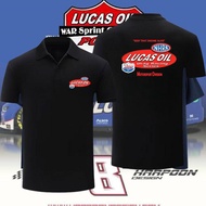 Fashion Baju LUCAS Polo Shirt Lucas Popular Item Printed Polo Tee Unisex Baju 100% COTTON Tshirt Lel