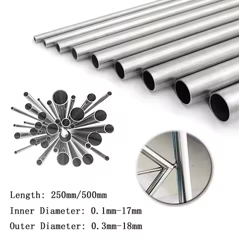 1-10Pc 304 Stainlesss Steel Round Capillary Seamless Straight Tube 4x2mm 8x6mm 13x11mm 14x12mm 10x8m
