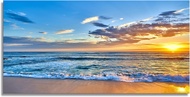 Wall Art Canvas Painting Seaside Sunset over the beaches 1 Piece blue sea view Ocean Picture Poster 