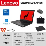 LAPTOP LENOVO THINKPAD L480 T480 T480S i5 i7 GEN 8 - LAYAR 14 INCH PENINGKATAN TERBARU