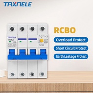 380V 4P RCBO 32A 63A 80A Residual Current Circuit Breaker MCB 30mA Overload Short Current Leakage Pr