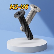 [XJK] Screw M2/M3/M4/M5/M6 Black Phillips Flat Head Screw Notebook Digital Screw CM Thin Head Large Flat Head Screw