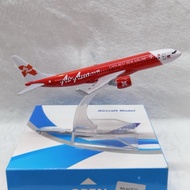 AirAsia B737 Diecast Model Airplane 6” Realistic Mini Aircraft w/ Stand | Collection Display Toy