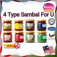 4 Flavor of Sambal (Sambal Petai,Sambal Ikan Billis,Sambal Billis Petai,Sambal Hijau Udang Kering)