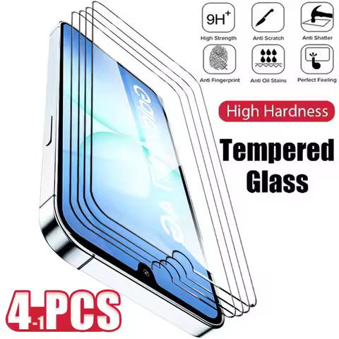 1-4PCS Tempered Glass For Samsung Galaxy A06 A16 A36 A56 A17 A07 A04e A06 A03 Core A24 A15 A26 A03 A