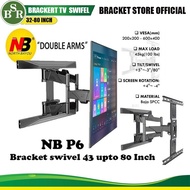 TV Bracket 80 75 65 50 43 Inch, Swivel TV Bracket NORTH BAYOU NB P6
