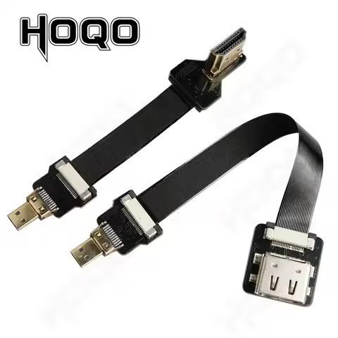 Ribbon FPV HDMI-Compatible Connector Flexible Flat Cable for Raspberry Pi 4 Micro HD/Mini HD to HD F