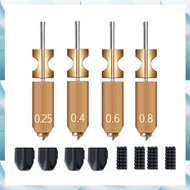 [G V W E] 4pc for  AD5X Quick-Detachable Hotend Nozzle0.25/0.4/0.6/0.8MM W/4pcs Silicone Socks and 4