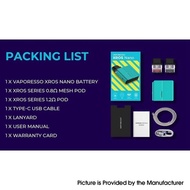 VAPORESSO XROS NANO 1000MAH VAPE POD KIT AUTHENTIC BVD