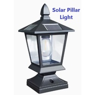 Solar outdoor weatherproof pillar light