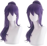 Game Cosplay Wig Asahina Mafuyu Wig Violet Hair Wig Halloween Costume Party Synthetic Wigs+Wig Cap