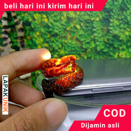 Cincin Akar Bahar Merah Ukiran Naga GRATIS 1 PIPA ONCE ROKOK KAYU BERTUAH