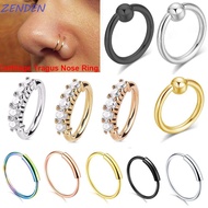 ZENDEN​ Nose ring Lip Ring Helix Stainless Steel Ear Hoop Women Men Tiny Jewelry