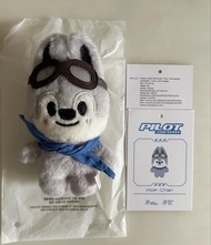 SKZOO Pilot Wolf Chan 毛公仔連掛牌