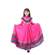 Mexico Mexican Scotland Costume Traditional Performance Clothes Adult Women Kids