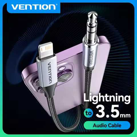 Vention Adapter for iPhone DAC Lightning male to 3.5mm Headphone male Adapter Audio Cable for iPhone