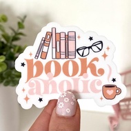 Waterproof Sticker "Book aholic" - cute stickers, buy in bulk, cheap price M000306-21