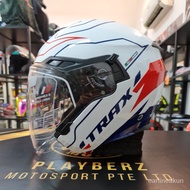 TRAX *PSB APPROVED TG263 WHITE BLUE RED HELMET c0hk