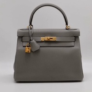 HERMES Kelly 28 - 海鷗灰金 W