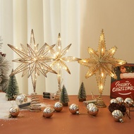 Christmas Tree Top Star Glowing Five-pointed Star Christmas Atmosphere Decoration Christmas Tree Sta