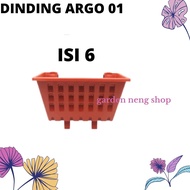 (SETENGAH LUSIN ) (6Pcs) POT DINDING ARGO 01 ISI 6 PCS 3 PCS /POT DINDING HIAS HITAM PUTIH VERTIKAL