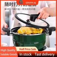 [in stock]German Craft Enamel Micro Pressure Cooker Cooking Pot Household Pressure Cooker Gas Stove Induction Cooker Pressure Cooker