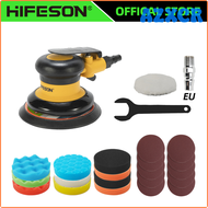 AZXCR HIFESON Pneumatic Orbital Sander Air Grinder，125mm/150mm Vacuum Eccentric Polishing/Grinding M