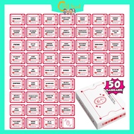 50pcs Couple Interactive Card Ambiguous Questions Couple Card Solitaire Board Game Dialogue Card