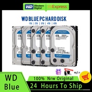 Western Digital WD BLUE 4TB 6TB 3.5" Hard Drive disk SATA III 5400 RPM 500GB 1T 2TB HD Hard disk For