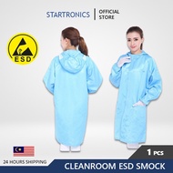 ESD Smock Cleanroom High Quality ESD antistatic Smock/ lab coat collar stripe workwear suit baju ant