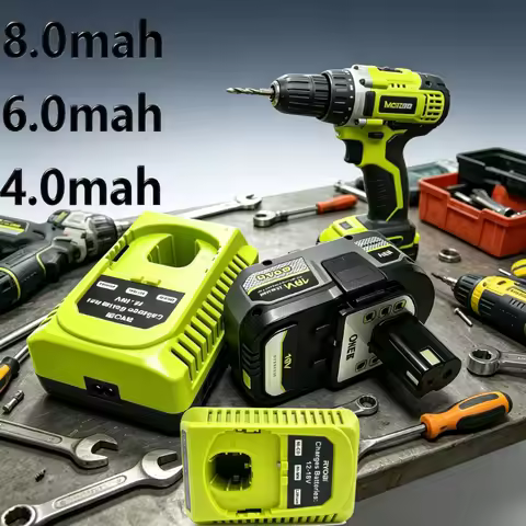 Universal Replacement Battery for RYOBI P108 18V ONE+ System, 4.0Ah Li-ion Battery for Drill Saw Gri