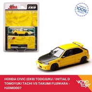 Hobby Japan 1/64 Honda Civic (EK9) Todojuku Initial D Tomoyuki Tachi VS Takumi Fujiwara/ - HJDMD007