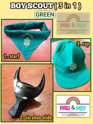 Boy Scout Set ( 3 in 1 ) scarf, carabao slide, cap