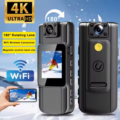4K 1080P HD Wifi Mini Camera Handheld Back Clip Law Enforcement IR Night Vision Smart Portable Camer