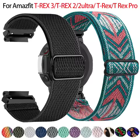New Elastic Nylon Strap For Huami Amazfit T-REX 3/2 Smart Watch Band Sports Bracelet For Xiaomi Amaz