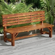 Outdoor bench solid wood back chair outdoor seat outdoor bench anticorrosive wood chair simple bench