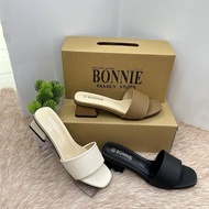 BONNIE KASUT HEELS 1756-A1 COLOUR BLACK BEIGE KHAKI TUMIT 1INCI
