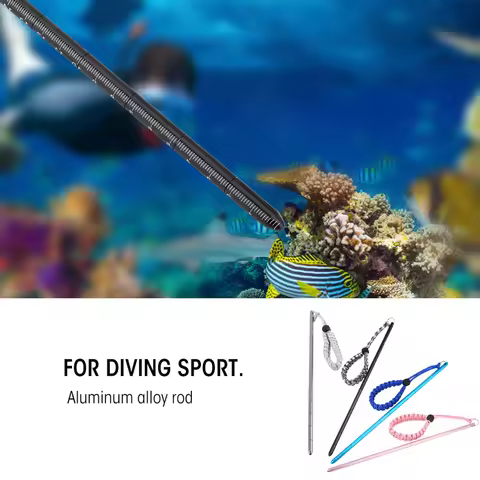 Aluminum Alloy Diving Rod KEEP DIVING Diving Noise Maker Stick Rod Pointer with Parachute Lanyard Di