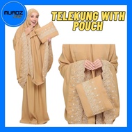 Telekung With Travel Pouch- Telekung lace, beg telekung, tudung labuh solat, sejadah, telekung hanta