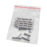 Alloy 2512 50PCS resistance SMD Resistor Samples kit ,10 kindsX5pcs=50pcs R001 R002 R005 R008 R010 R