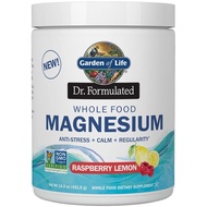 Garden of Life Dr. Formulated Whole Food Magnesium 421.5g Powder, Raspberry Lemon,Best for Anti-Stre