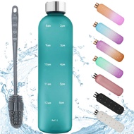 1 liter water bottle water bottle 1000ml time marked water bottle bicycle slim